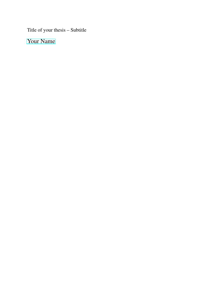 Stockholm University PhD thesis template