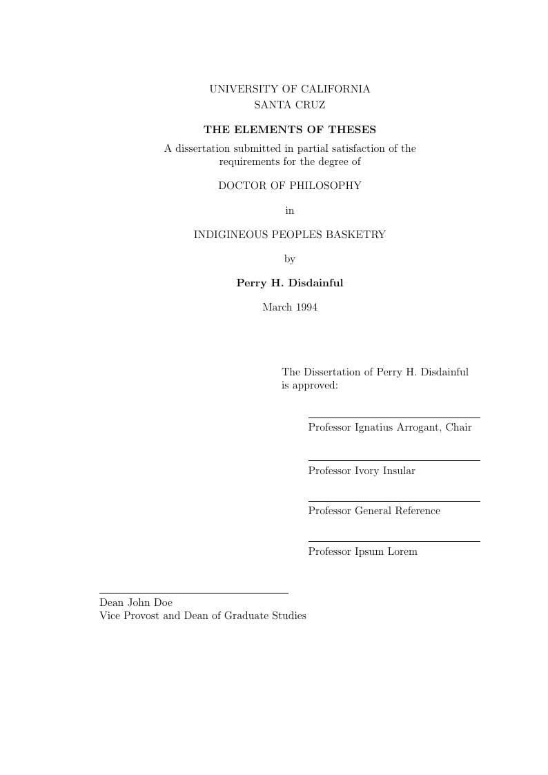 University of California, Santa Cruz thesis template