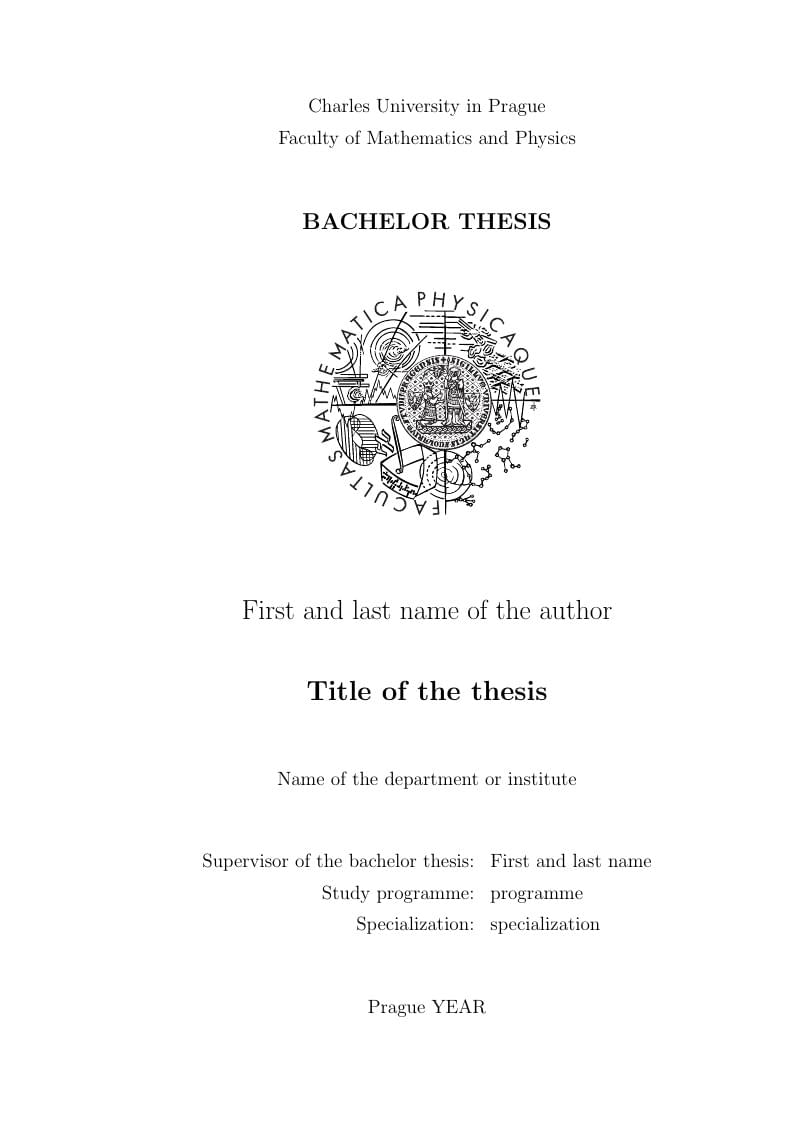 Charles University in Prague Bachelor Thesis in Computer Science and Physics (English version)
