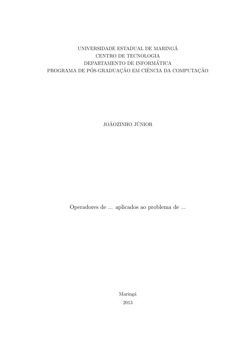 Universidade Estadual de Maringá