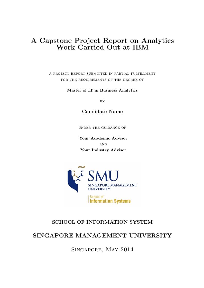 Singapore Management University (SMU) thesis template