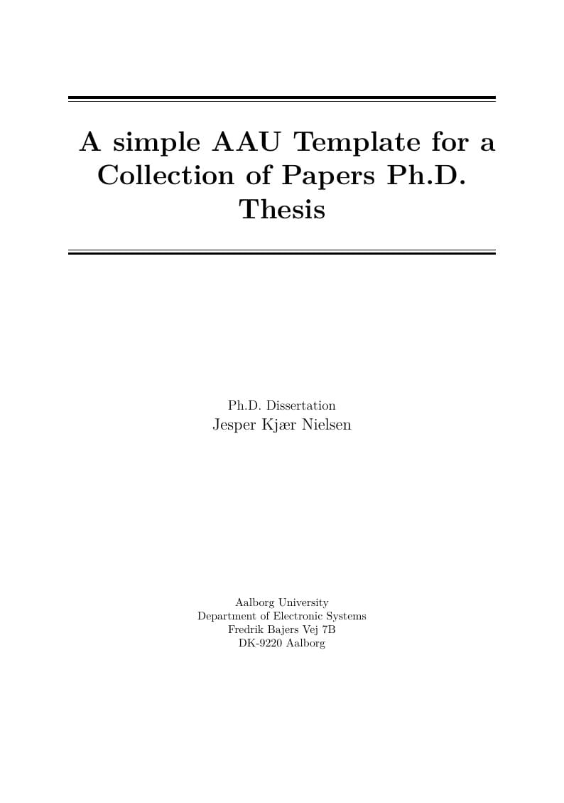 Aalborg University thesis template