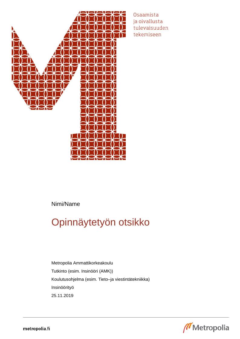 Metropolia Thesis LaTeX Template