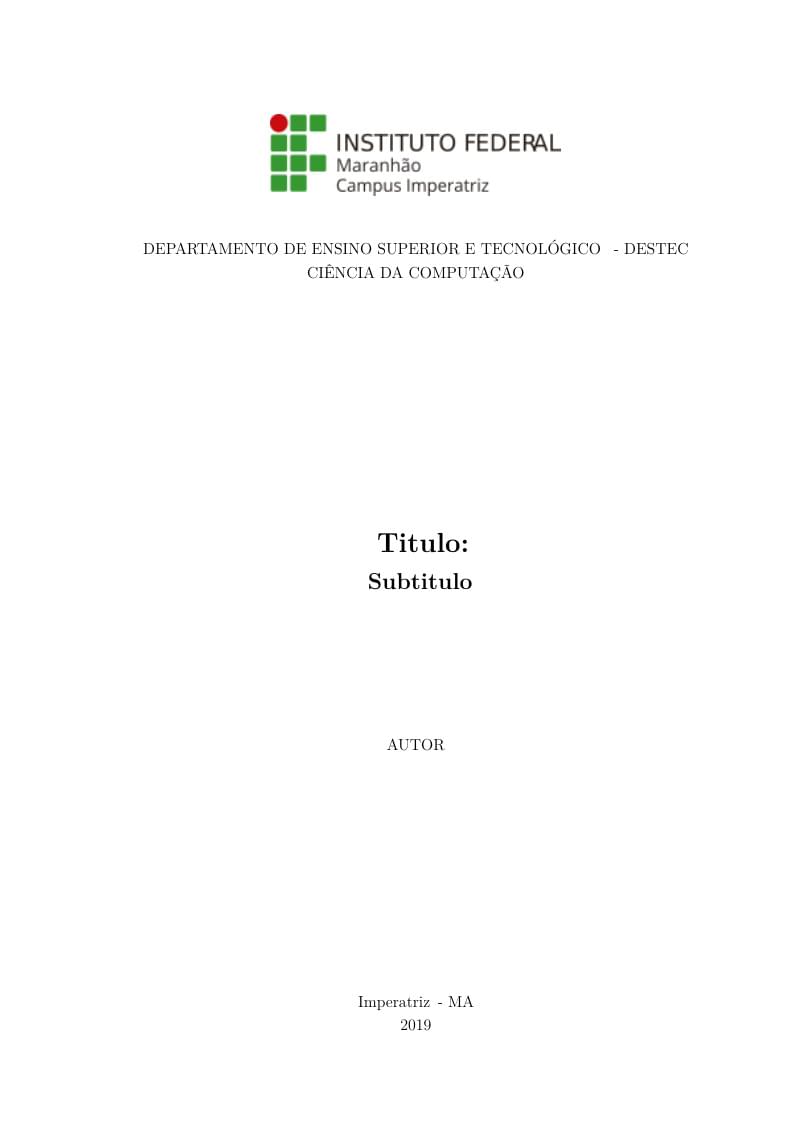 Template para TCC IFMA Imperatriz