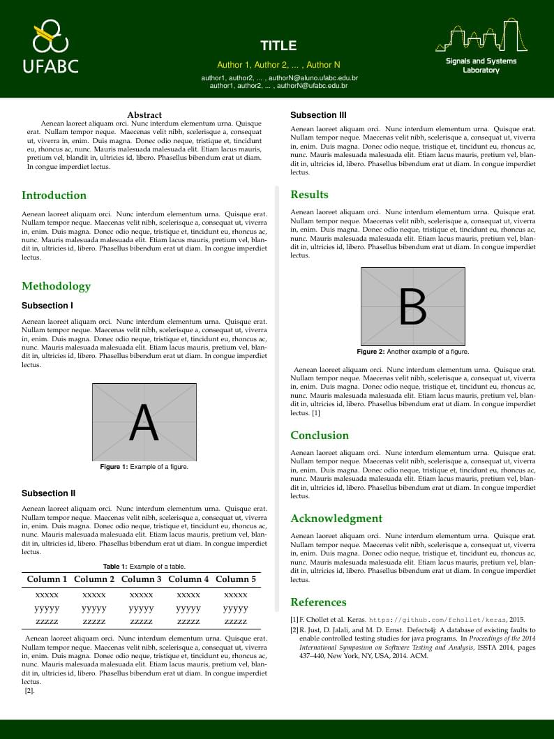 Workshop of Signals and Systems Laboratory (WSSL) Poster template