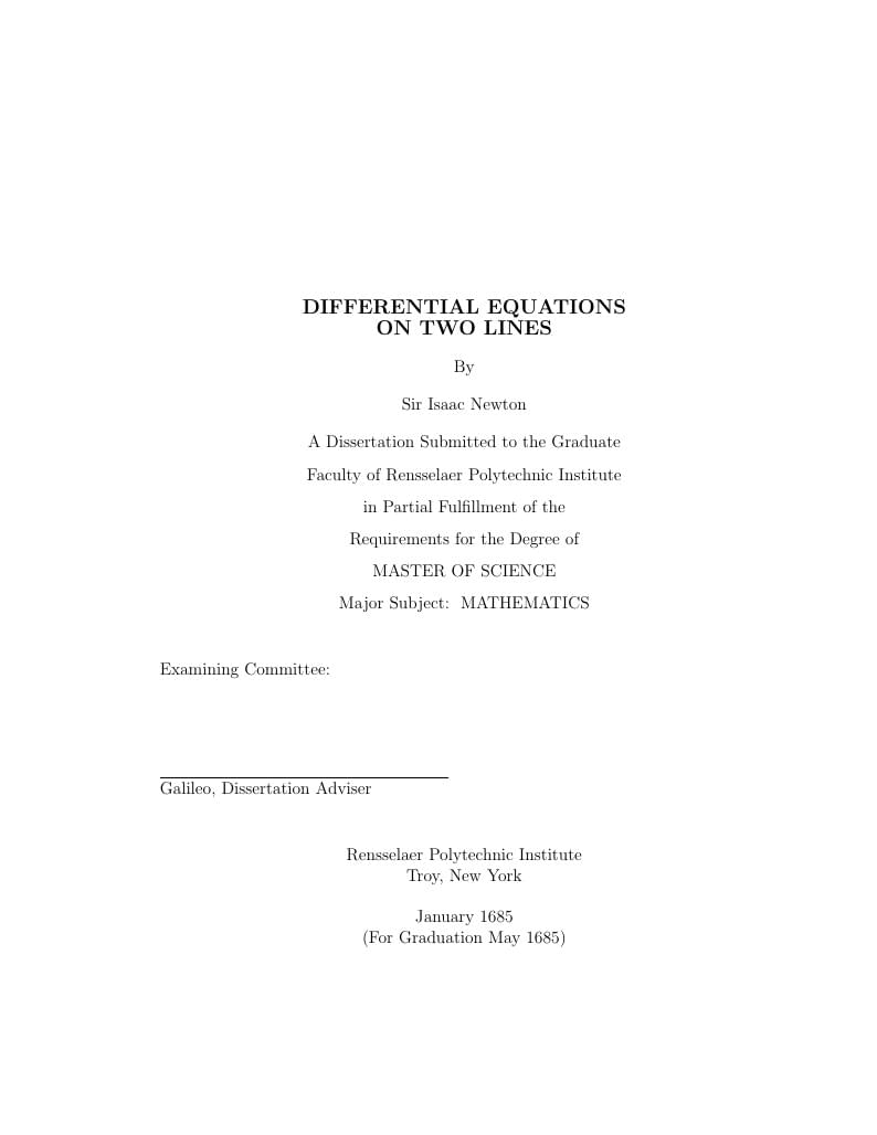 Rensselaer Polytechnic Institute (RPI) Masters Thesis template