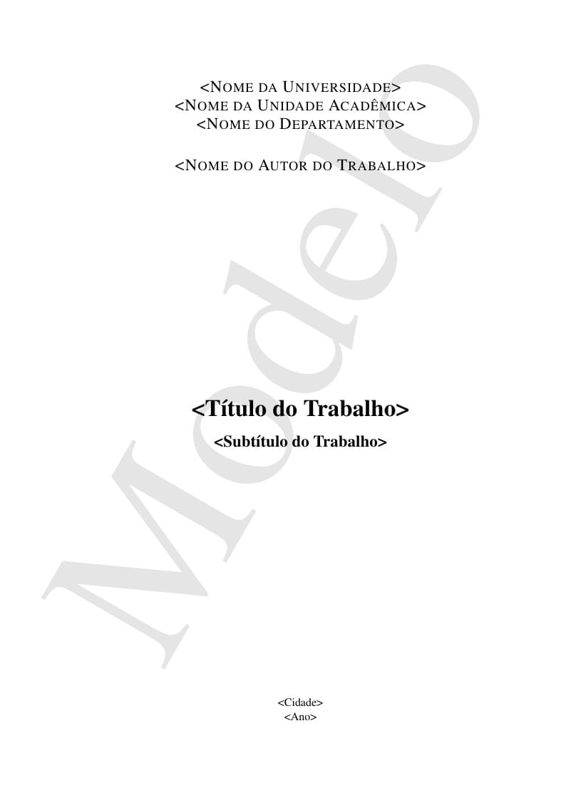 The Federal University of Goias thesis template