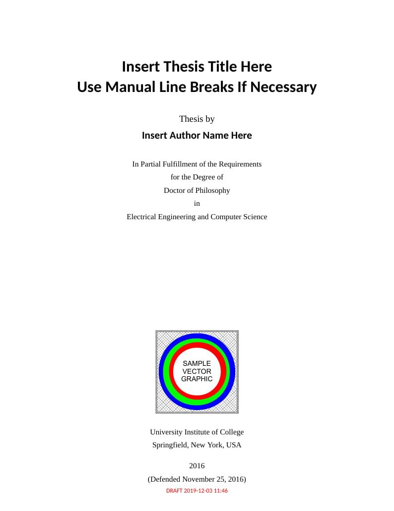 Simple Thesis Dissertation using XeLaTeX