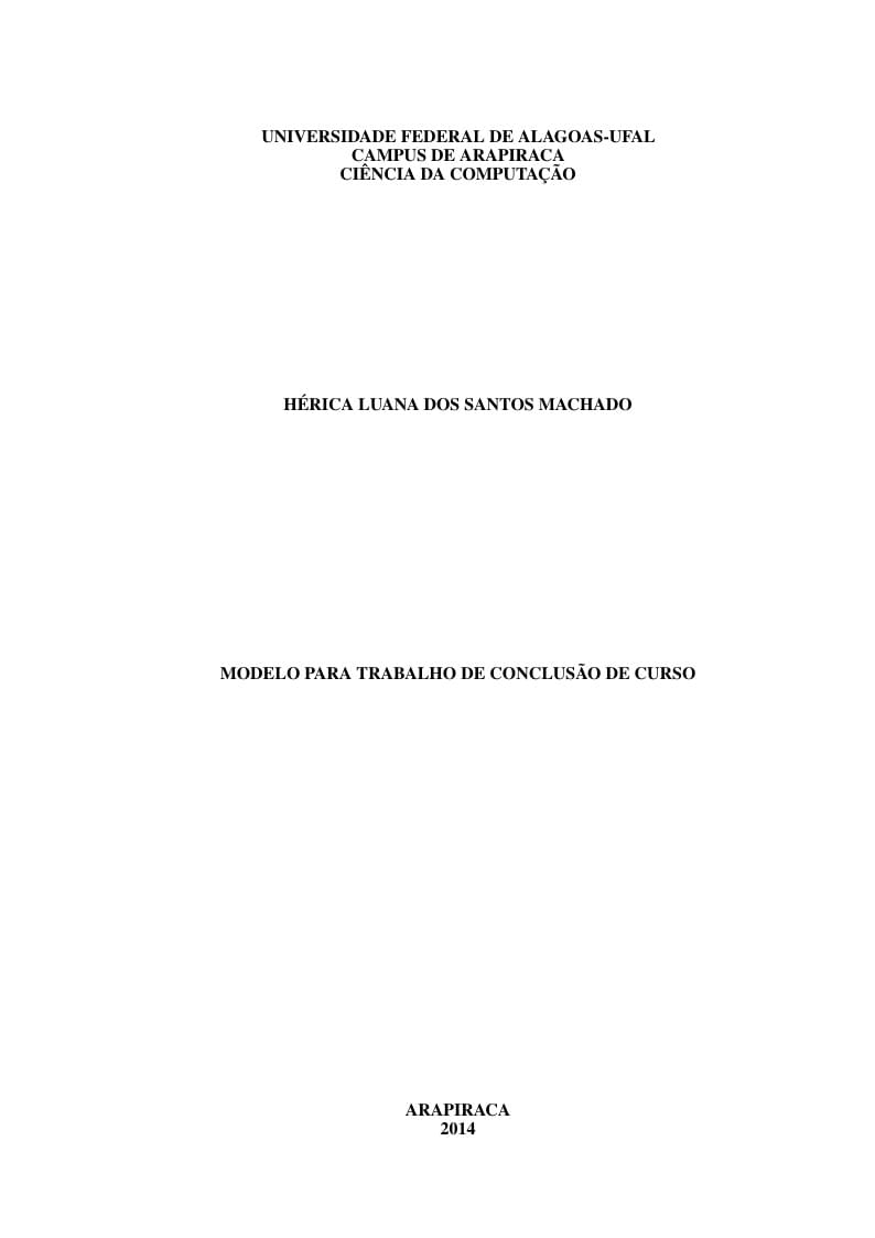 Universidade Federal de Alagoas (UFAL) thesis template