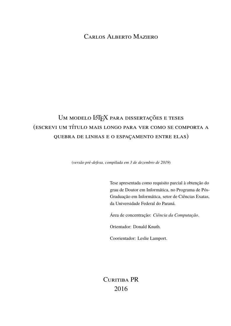 Universidade Federal do Paraná (UFPR) thesis template