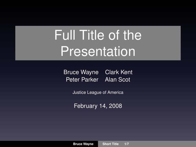 Beamer Keynote-looking style