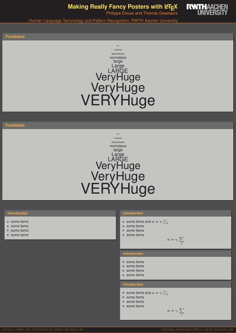 Beamer poster—portrait orientation