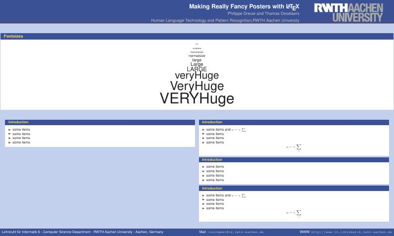 Beamer poster—landscape orientation