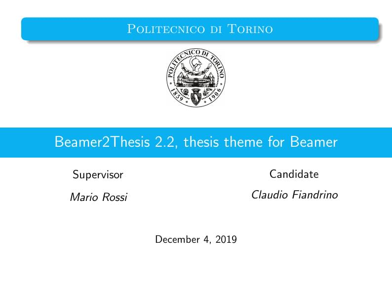 Beamer2Thesis 2.2 theme for Beamer (English version)
