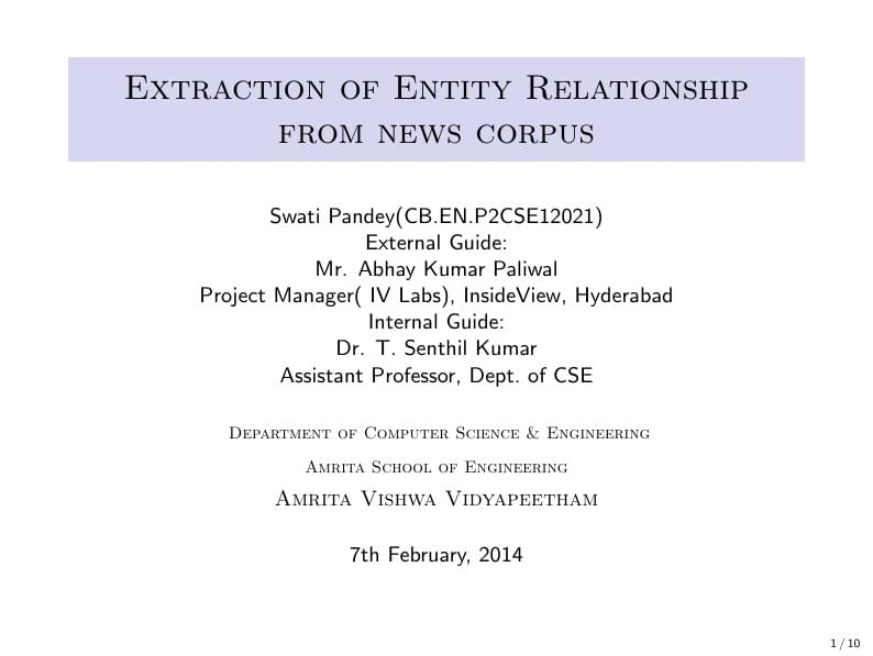 Amrita University beamer template