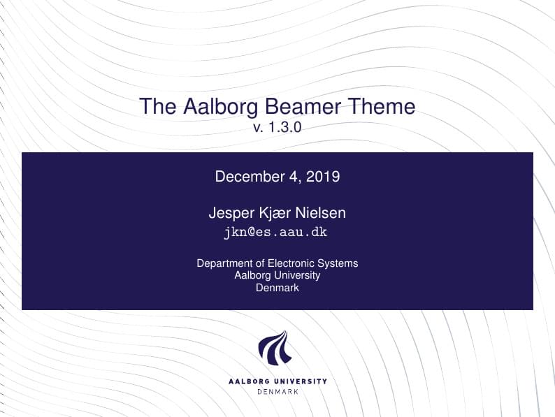 Aalborg University beamer theme