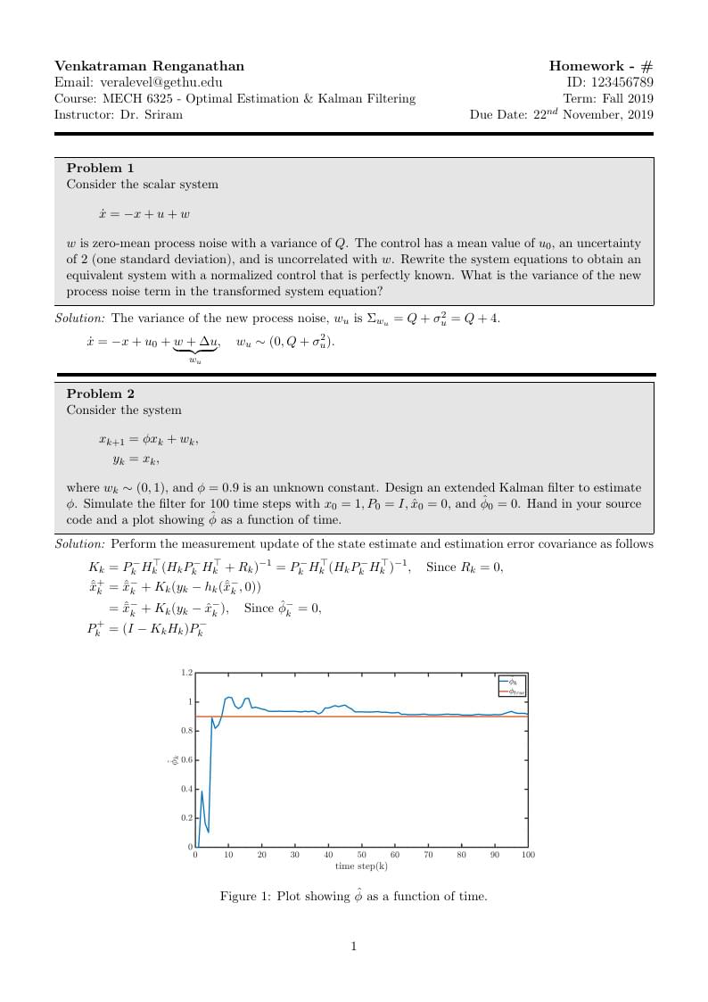 Assignment Homework Solutions Template