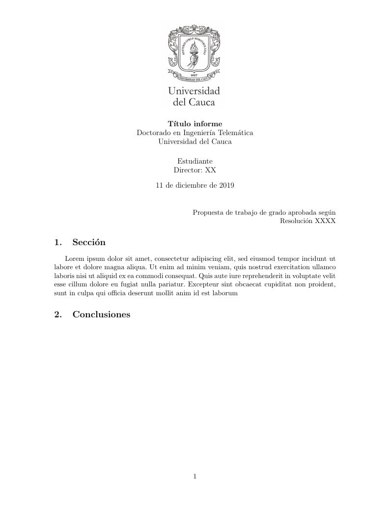 Plantilla informes GIT Unicauca
