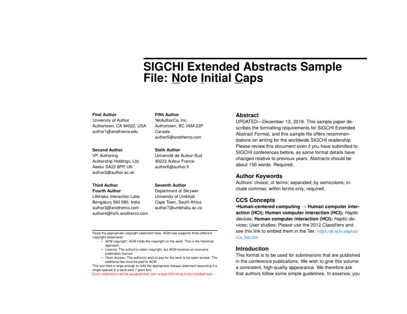 ACM DIS2020 Extended Abstracts Submission Template