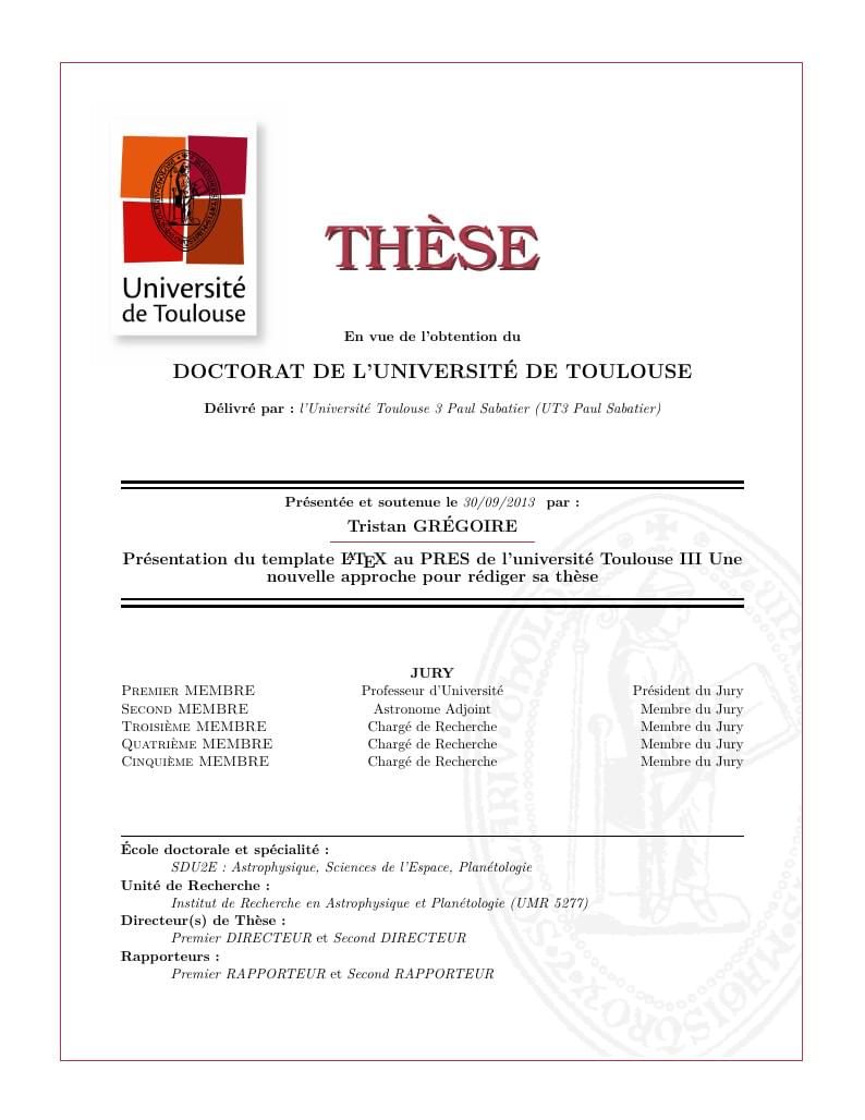 Page de Garde de Thèse Universite Toulouse 3