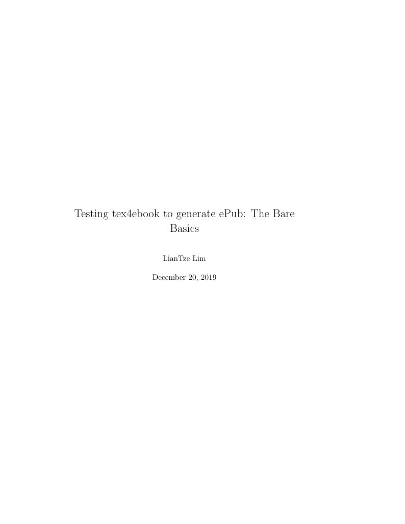 Testing tex4ebook to generate basic ePubs