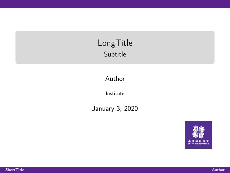 New York University SHANGHAI (NYU SHANGHAI) presentation template