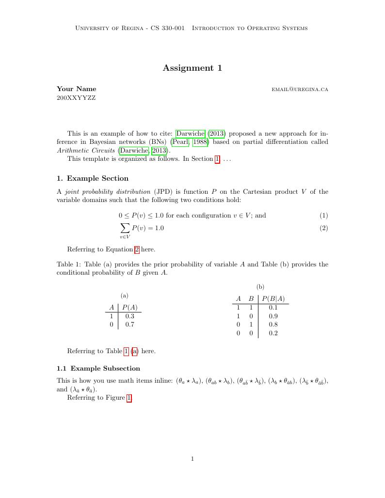 CS330 - Assignment Template