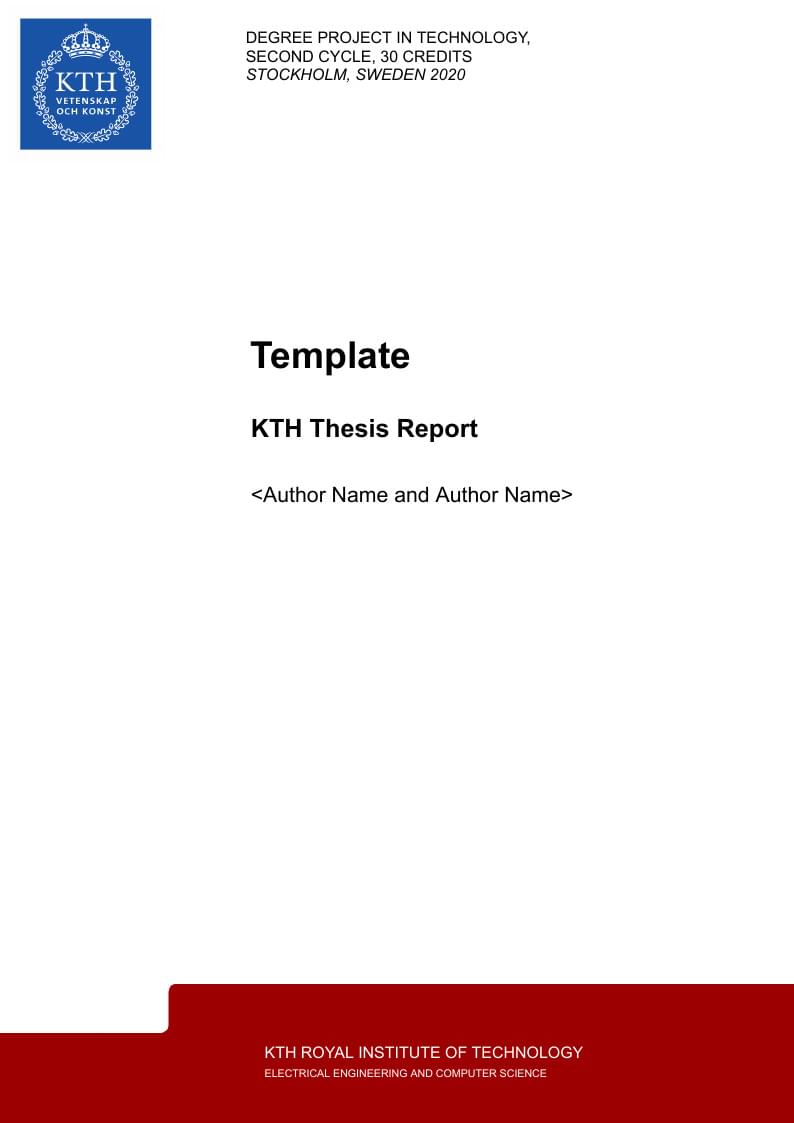 KTH Thesis Template