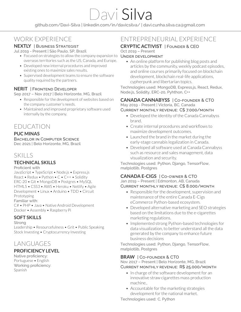 Davi's CV