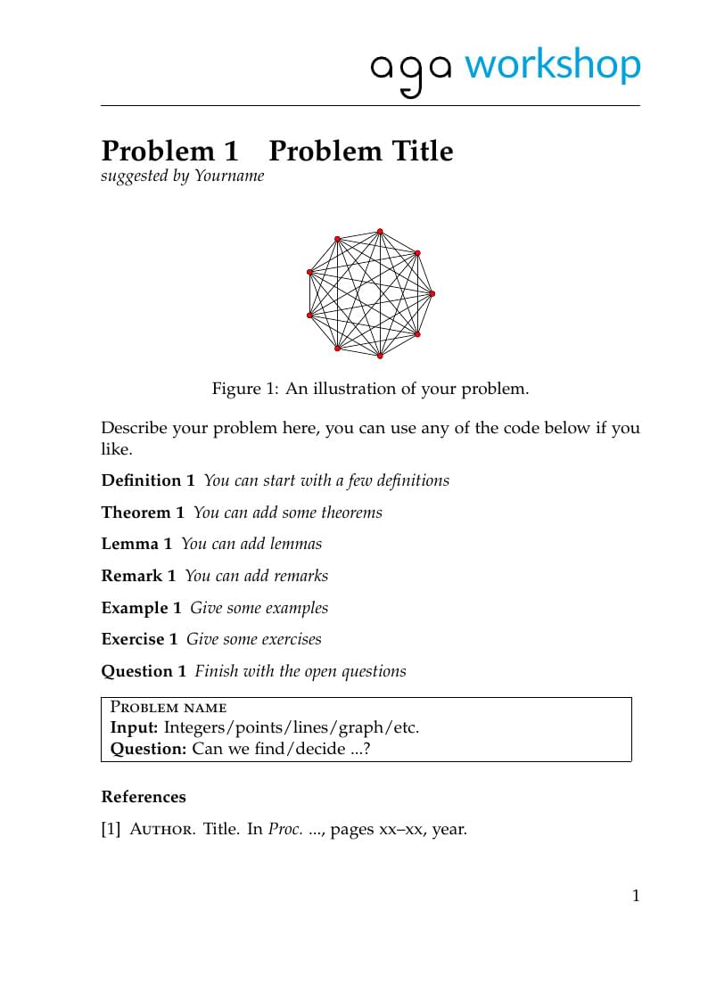 AGA Workshop - Open Problem Template