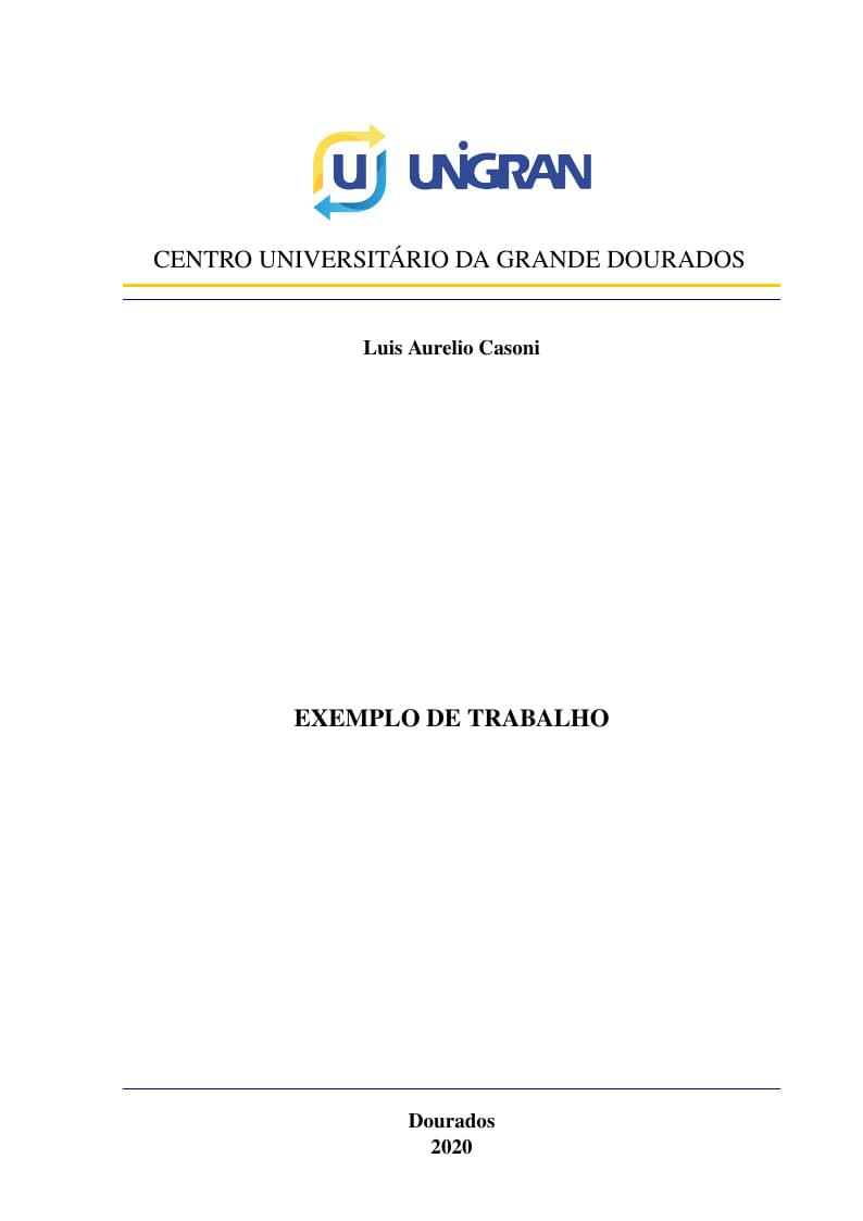Unigran Thesis Template 2019