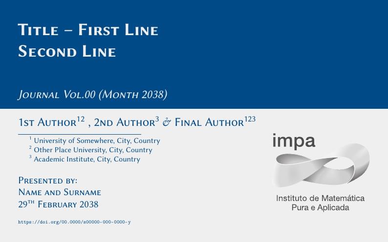 IMPA Beamer Template