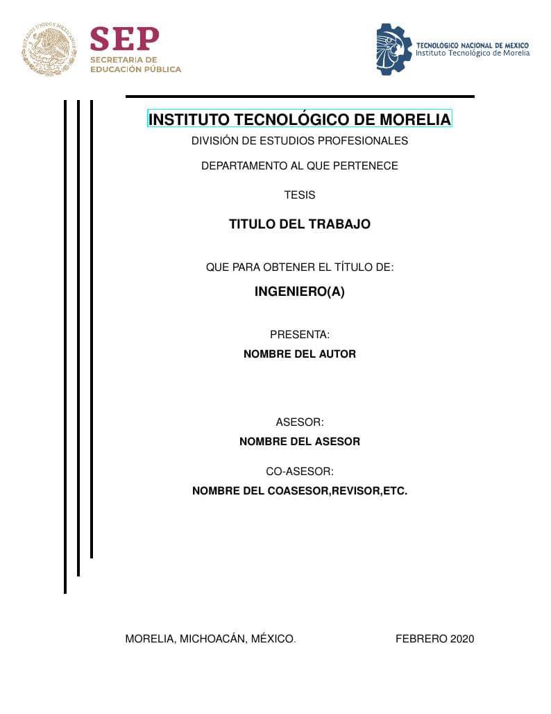 Tesis de licenciatura - Instituto Tecnológico de Morelia