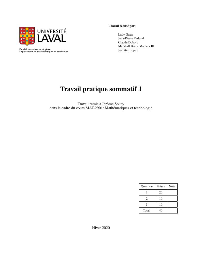 Gabarit pour Devoir DMS Université Laval
