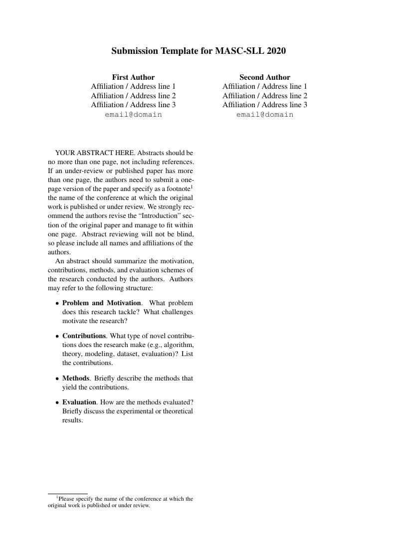 MASC-SLL 2020 Submission Template