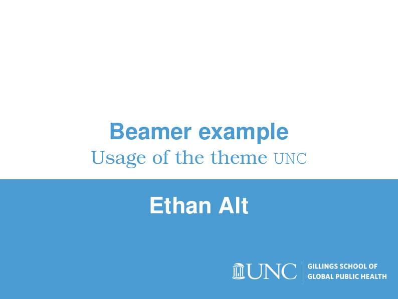 UNC Gillings Beamer Theme