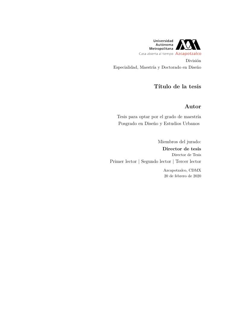 Plantilla Tesis UAM Azcapotzalco
