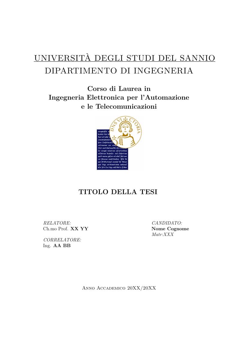 Thesis at University of Sannio