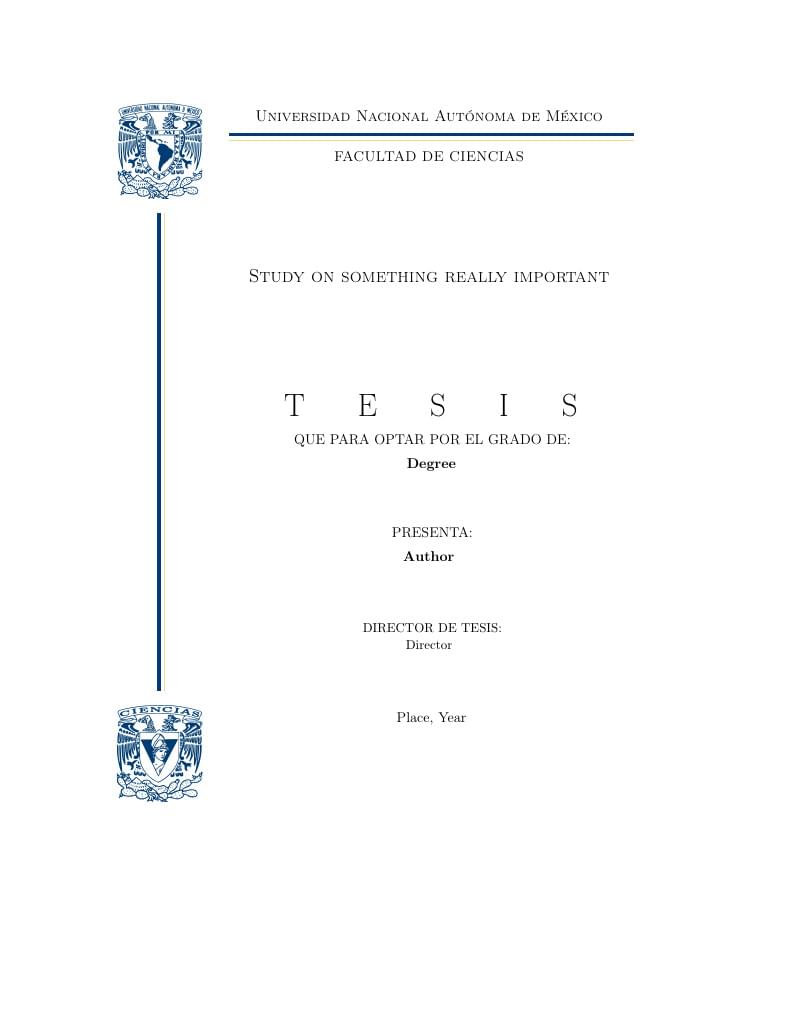 UNAM Bachelor thesis