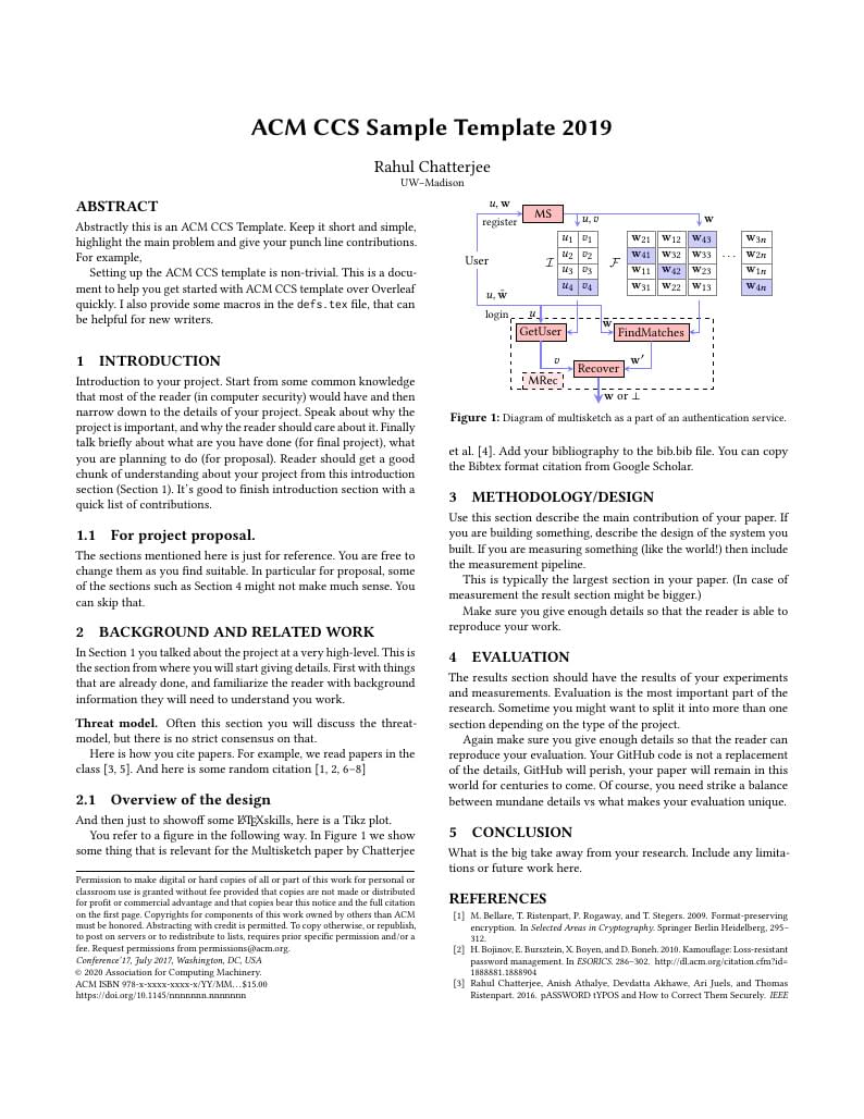 Sample ACM CCS