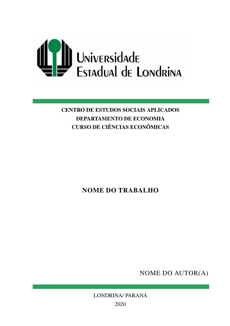 Economia UEL LaTex Template