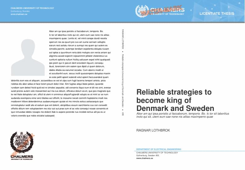 Chalmers University of Technology E2 Thesis Template