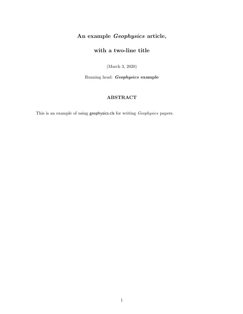 An example Geophysics article using endfloat and subfigure