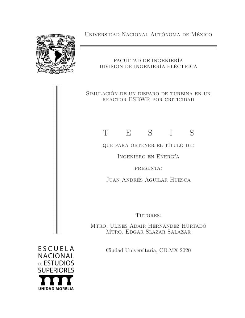 Tesis UNAM Ingeniería Energía