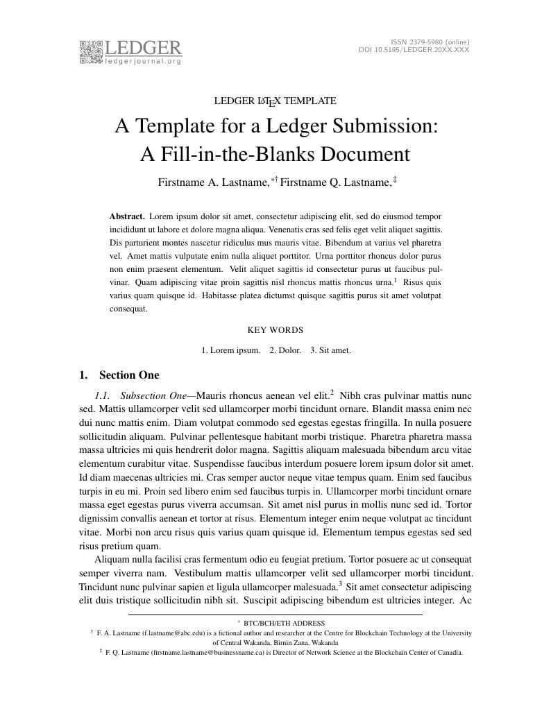 Ledger Journal Template