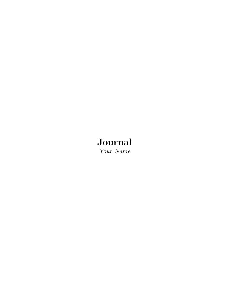 Personal Journal Template