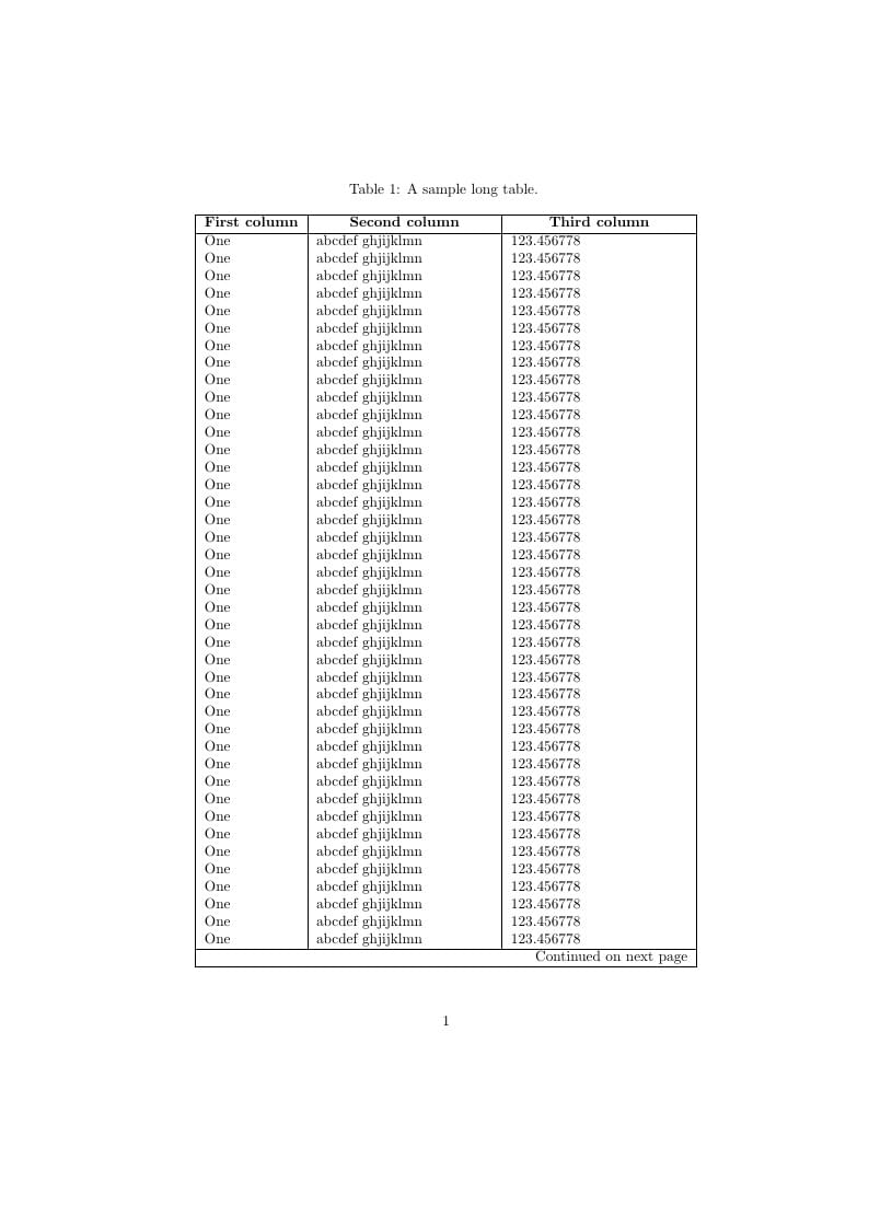 A longtable + tabularx example