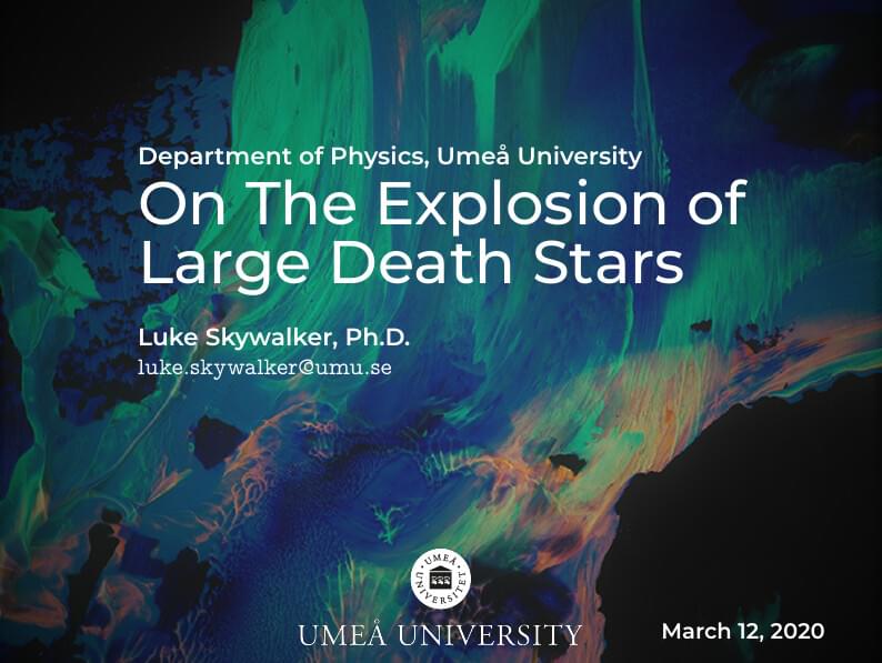 Umeå University Unofficial Beamer Theme