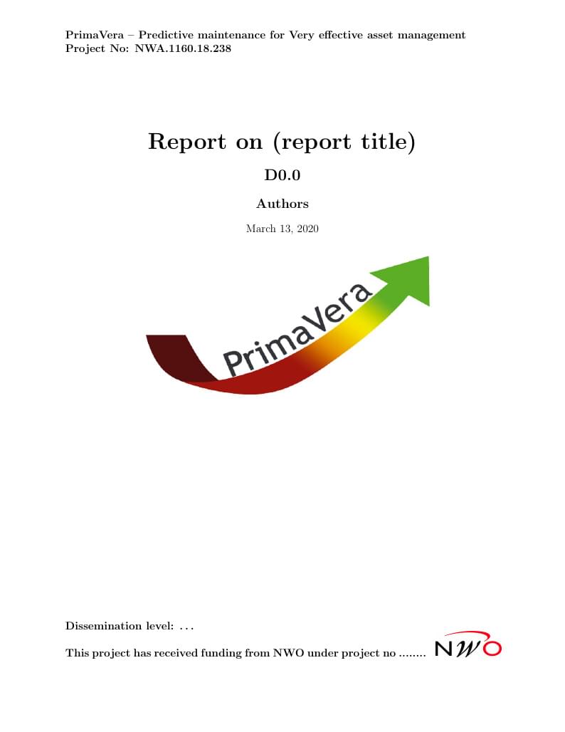 Report template for PrimaVera