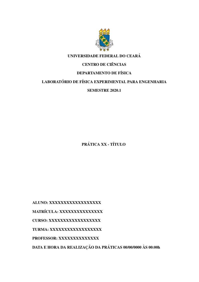 Relatório de Física Experimental (Template)